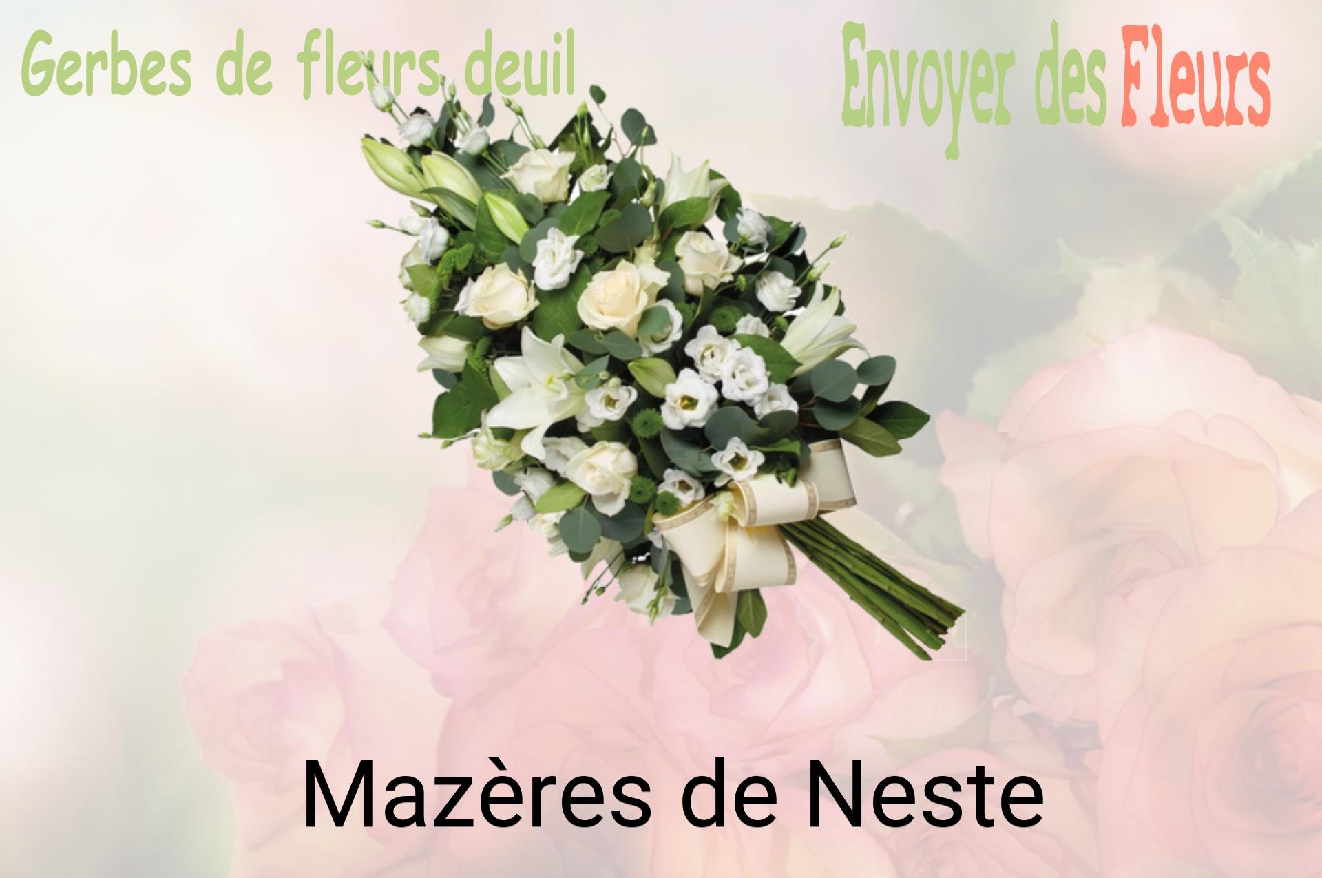 Gerbe de fleurs de deuil livrée à Mazères-de-Neste